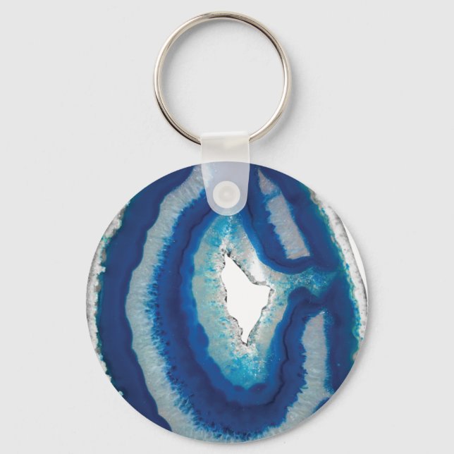 Blue Agate Key Ring (Front)