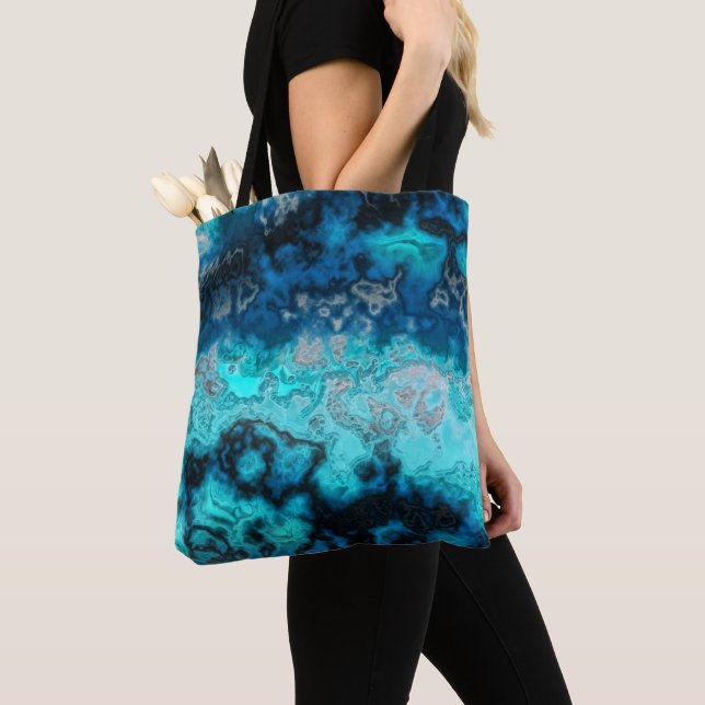 Blue Agate Tote Bag (Close Up)