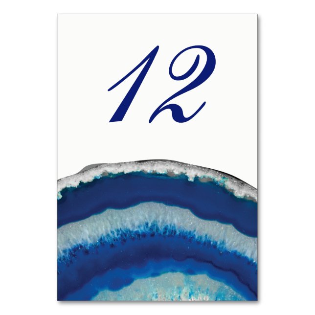Blue AgateTable Number Table Number (Front)