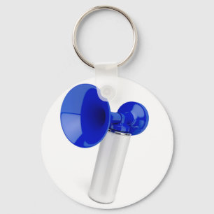 Blue air horn key ring