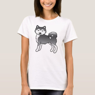 Blue Alaskan Malamute Cute Cartoon Dog T-Shirt