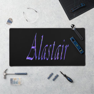 Blue Alastair Name, Desk Mat