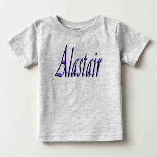Blue Alastair Name Logo, Baby T-Shirt