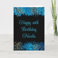 Blue Alcohol Ink Birthday