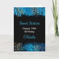 Blue Alcohol Ink Sweet 16