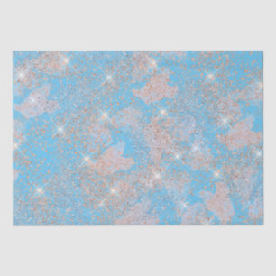Blue All Occasion Splatter Glitter Texture Look Tissue Paper