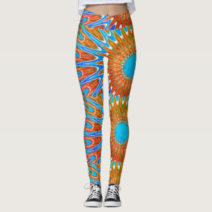 Blue All-Over-Print Leggings