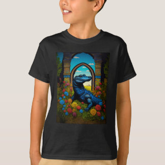 Blue Alligator Fantasy Art  T-Shirt