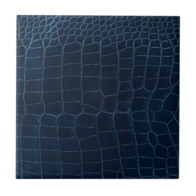 blue alligator skin tile (Front)