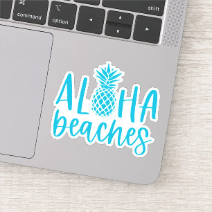 Blue   Aloha Beaches Tropical Summer Pineapple
