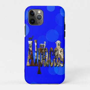 Blue Alpaca Logo Name With Alpacas, iPhone 11 Pro Case
