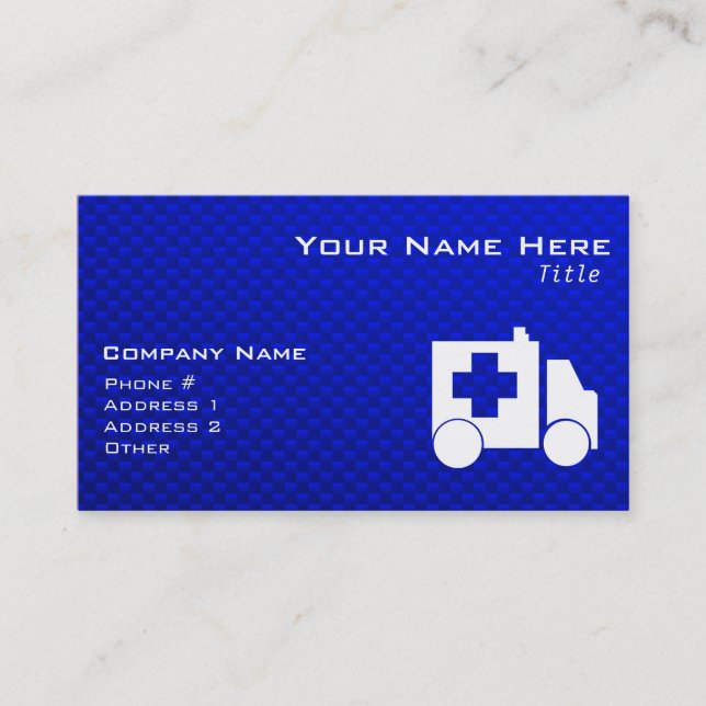 Blue Ambulance Business Card (Front)