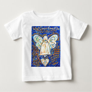 Blue &amp; Gold Cancer Angel - Large Baby T-Shirt
