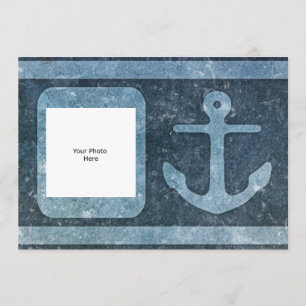 Blue Anchor Add Text/Photo Invitation