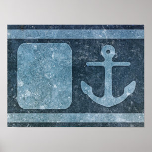 Blue Anchor Add Text/Photo Poster
