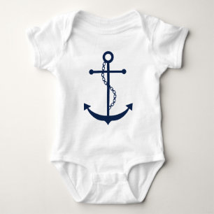 Blue Anchor Baby Bodysuit