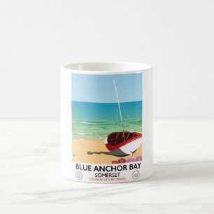 Blue Anchor Bay Somerset travel poster Coffee Mug