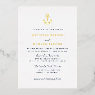 Blue Anchor Classic Nautical Yacht Club Wedding