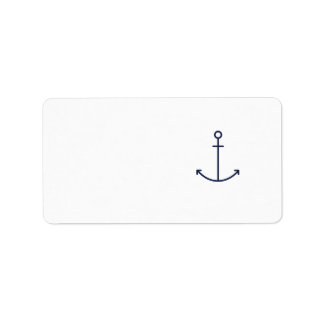 Blue Anchor Label
