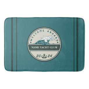 Blue Anchor Nautical Welcome yacht sailing Boat Bath Mat