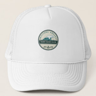 Blue Anchor Nautical Welcome yacht sailing Boat  Trucker Hat