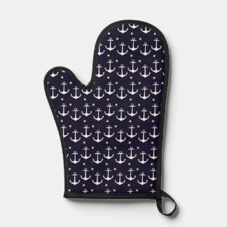 Blue Anchor  Oven Mitt