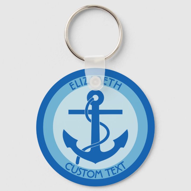 Blue Anchor Sailor Key Ring (Front)