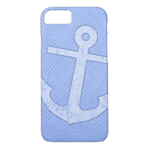 Blue Anchor Stripes iPhone 8/7 Case