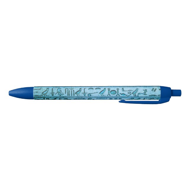 Blue Ancient Egyptian Hieroglyphs Pen (Bottom)