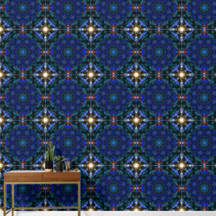 Blue And Aqua Kaleidoscope, Wallpaper