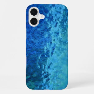 Blue and Aqua Stained Glass iPhone 16 Plus Case