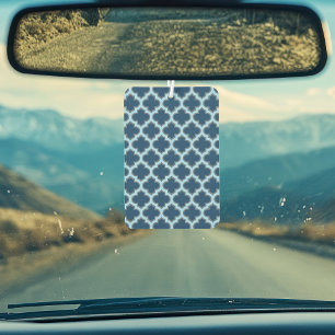 Blue and Baby Blue Trellis, Lattice, Quatrefoil Car Air Freshener