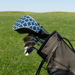 Blue and Baby Blue Trellis, Lattice, Quatrefoil Golf Head Cover