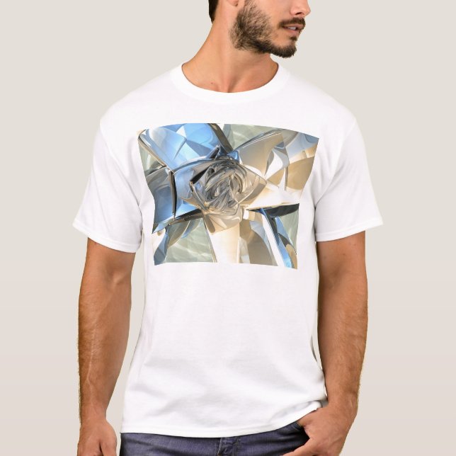 Blue And Beige Bands T-Shirt (Front)