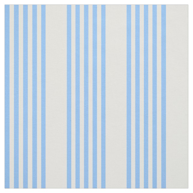 Blue and beige five stripe pattern fabric (Swatch)