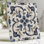 Blue and Beige Vintage Floral Scroll  Ceramic Tile<br><div class="desc">Enhance your décor with this vintage-inspired tile featuring intricate blue and beige floral scrollwork on a creamy backdrop. The flowing design and symmetrical pattern exude timeless charm and sophistication,  making it ideal for backsplashes,  accent walls,  or elegant interior décor projects.</div>