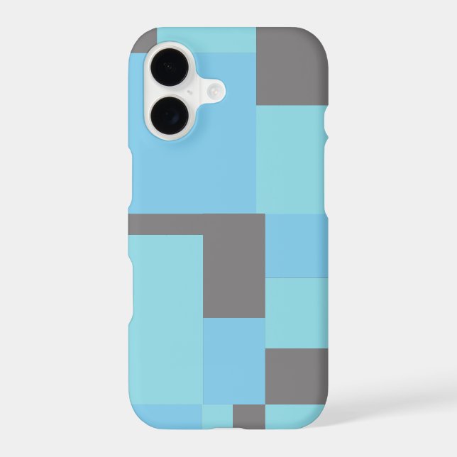 Blue and Black Abstract Art Geometric Design  (Back)