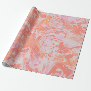 BLUE AND BLACK ABSTRACT PAINTING WRAPPING PAPER