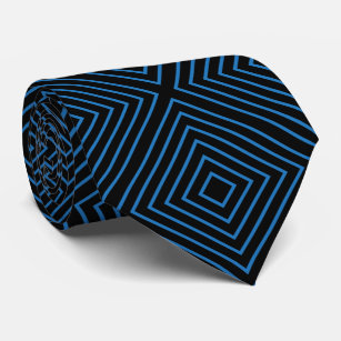 Blue and Black Abstract Pattern Tie