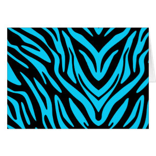 Blue and Black Abstract Zebra