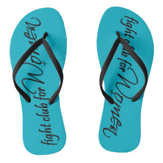 Blue and Black adult flip flops