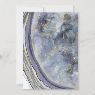 Blue and Black Agate  Invitation