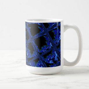 Blue and Black Block Design Coffee Mug