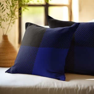 Blue and Black Buffalo Plaid Cushion