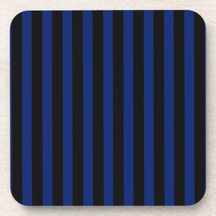 Blue and black candy stripes coaster