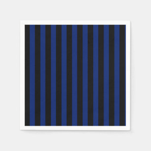 Blue and black candy stripes napkin