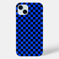 Blue and black checkerboard pattern