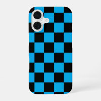 Blue and Black Chequered Print