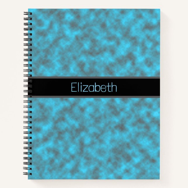 Blue and Black Cloudy Notebook (Front)