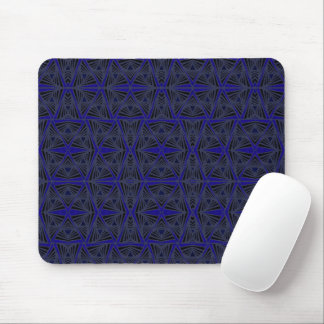 Blue and black geometric pattern. mouse pad